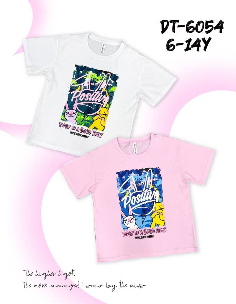 Bluzka dziewczęcy. Roz 6-14. Mix Kolor Paczka 5 szt.